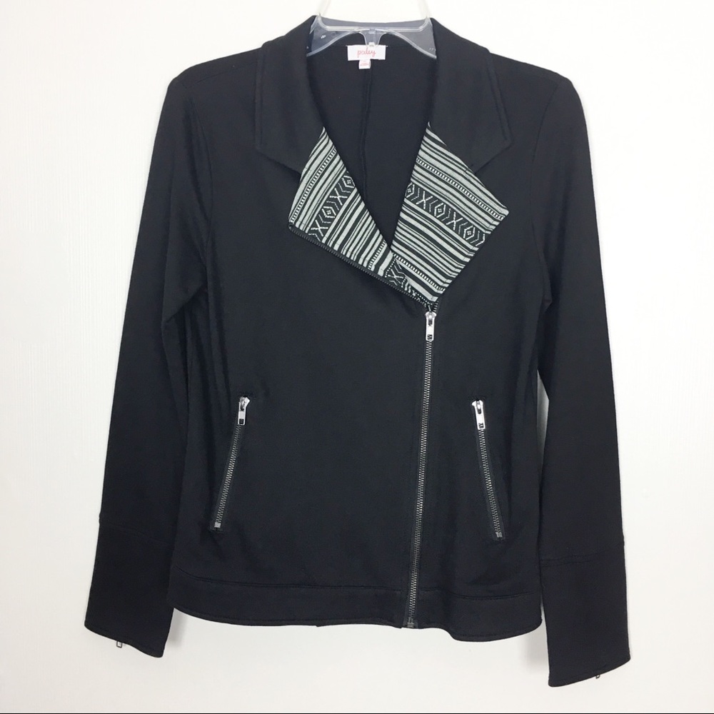 Stitch Fix Pixley Jacket Womens XS Black Moto Zippers